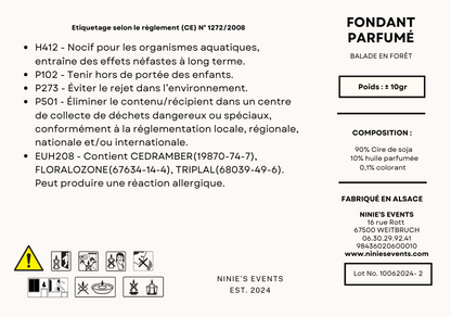 FONDANT PARFUMÉ ± 10G : BOISÉ