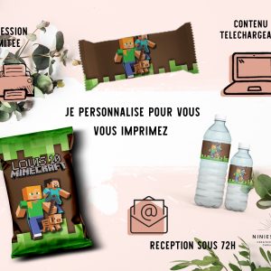 PAPETERIE PERSONNALISÉE : "MINECRAFT"