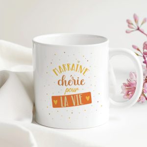 MUG "MARRAINE CHERIE POUR LA VIE"