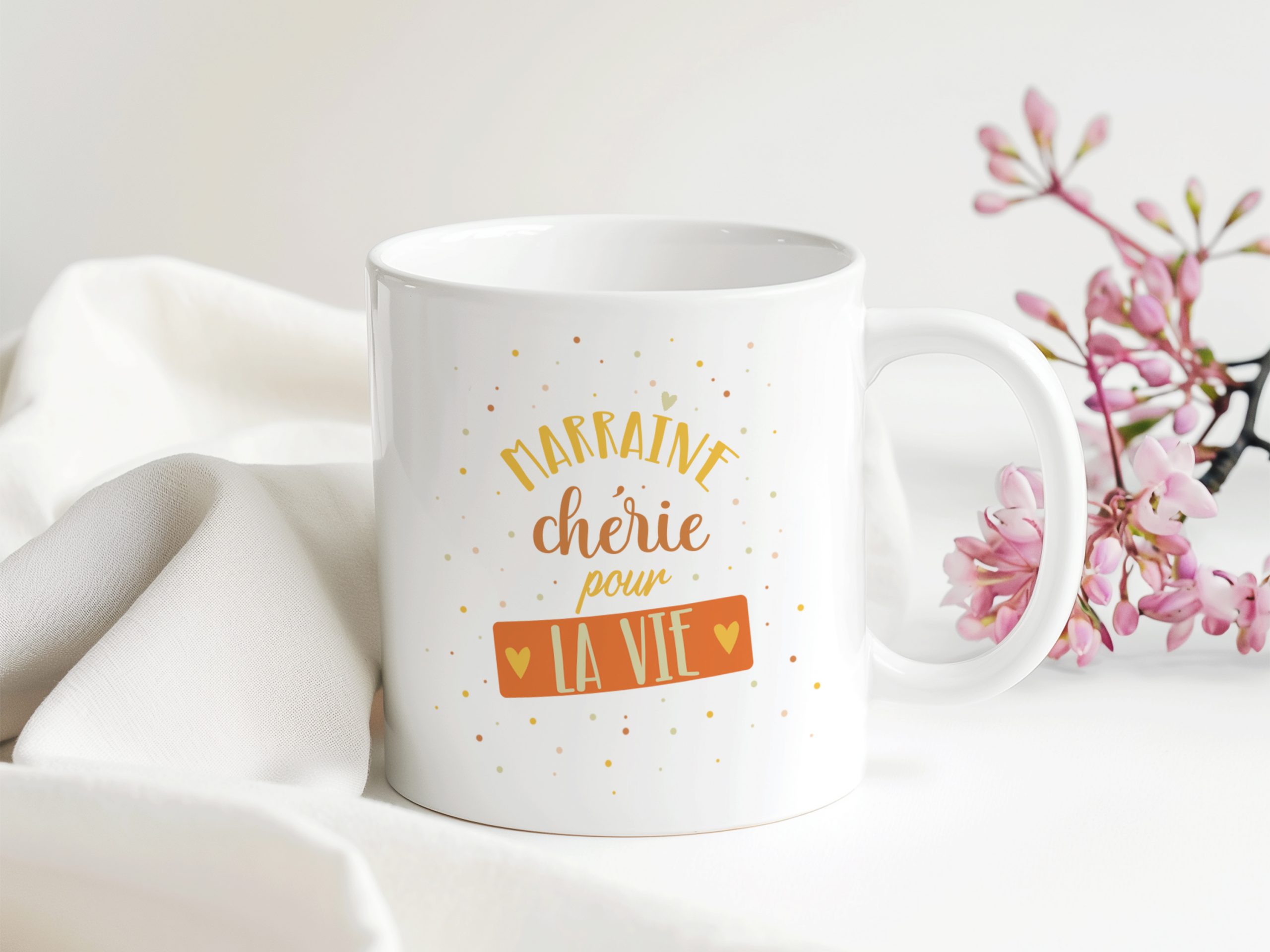 MUG "MARRAINE CHERIE POUR LA VIE"