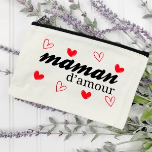 POCHETTE COTON "MAMAN D'AMOUR"
