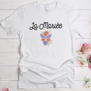 T-SHIRT À PERSONNALISER : LA MARIÉE & FLEURS