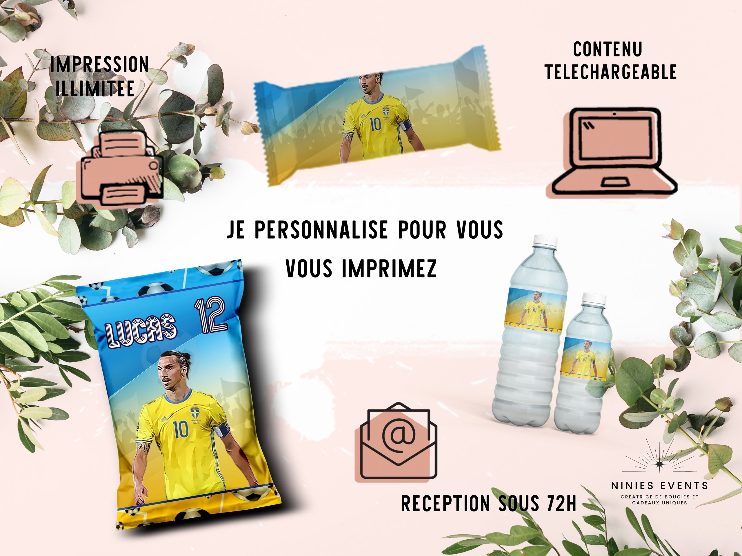 PAPETERIE PERSONNALISÉE : "FOOTBALL ZLATAN IBRAHIMOVIC"