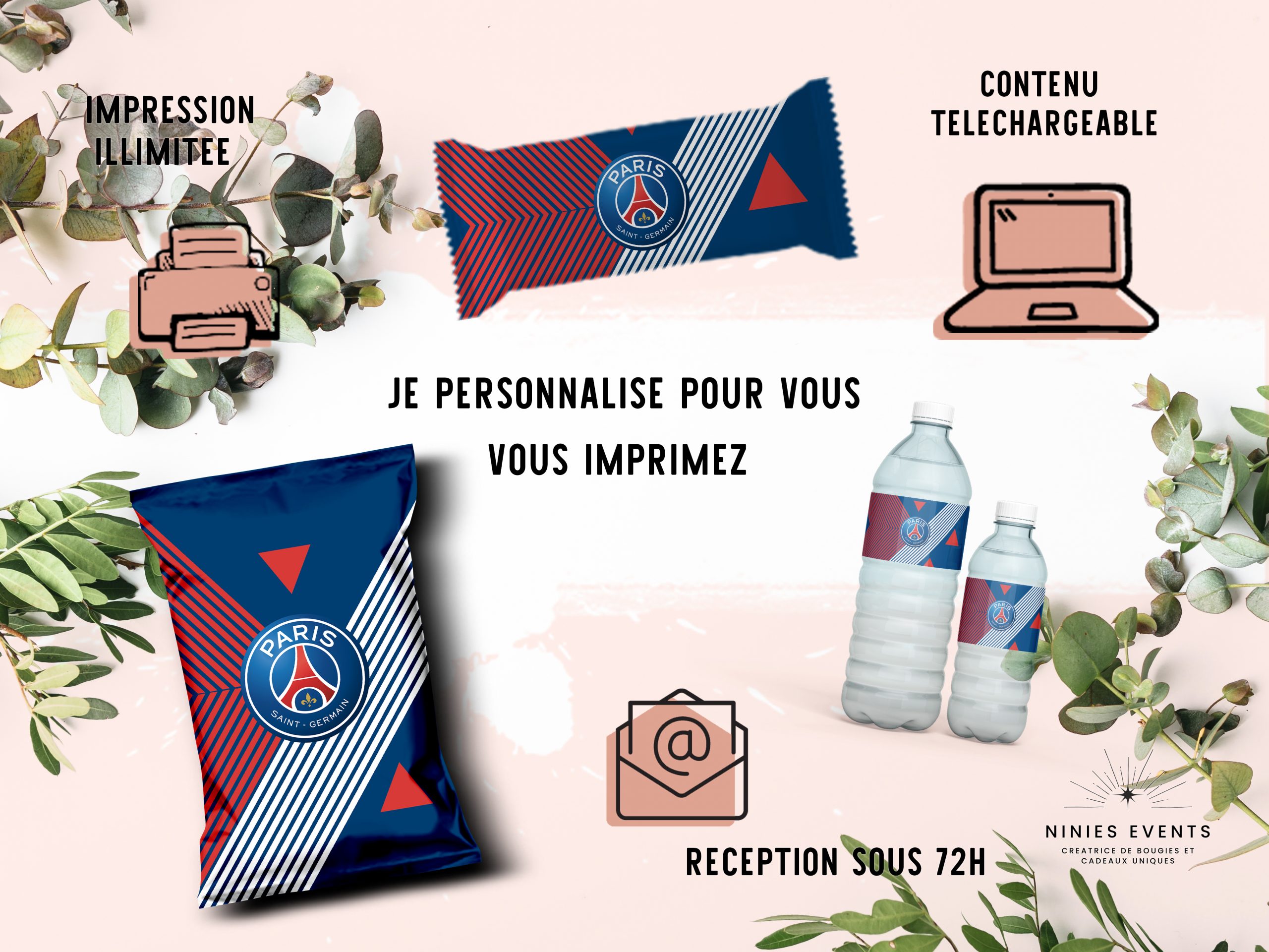 PAPETERIE PERSONNALISÉE : "FOOTBALL PARIS SAINT GERMAIN"